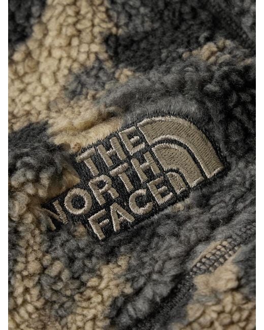 The North Face Black Pullover Aus Fleece Mit Stickerei Und Kurzem Reißverschluss