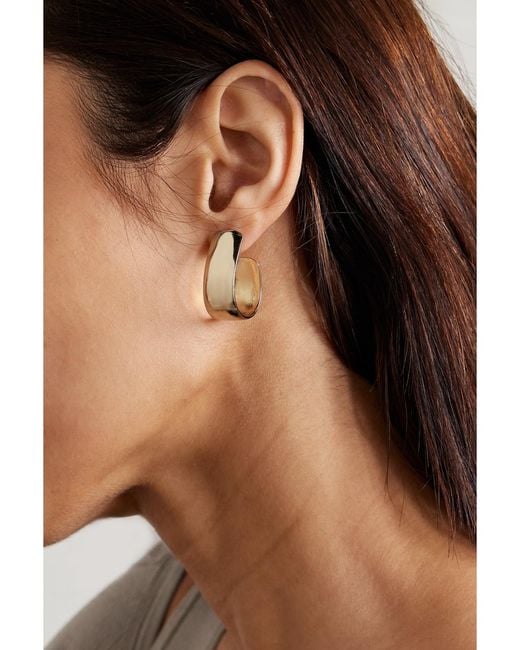 Jennifer Fisher Natural Small Bolden-Plated Hoop Earrings