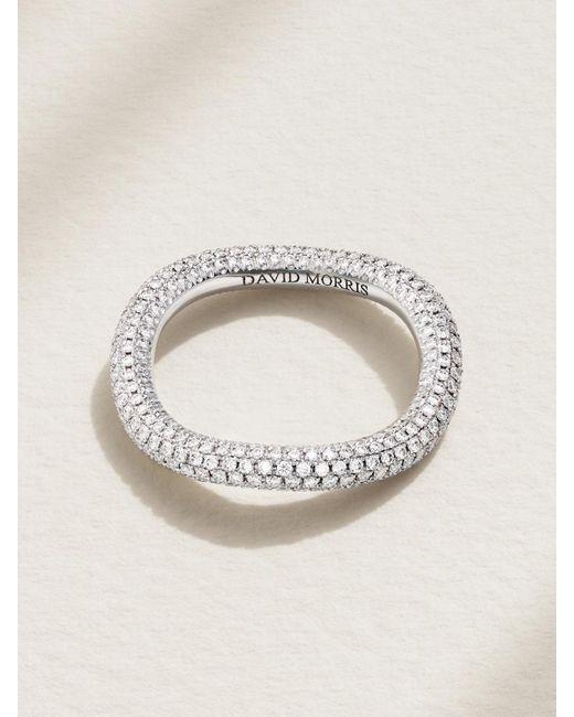 Bague En Or Blanc 18 Carats (750/1000) Et Diamants David Morris en coloris Natural