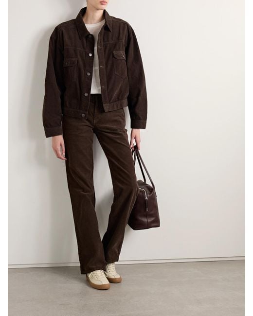 The Row Black Ness Jacke Aus Baumwollcord