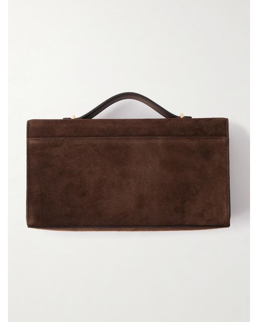 DeMellier London Brown The Vancouver Clutch Aus Veloursleder
