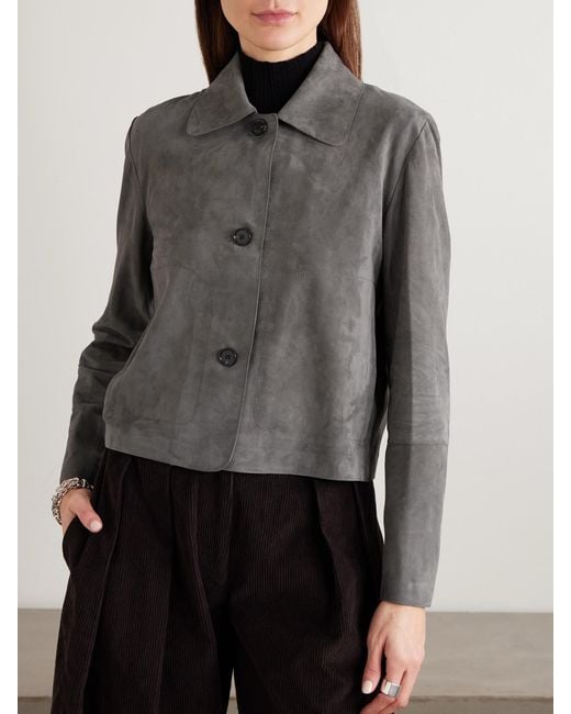 Arma Gray Emy Suede Jacket