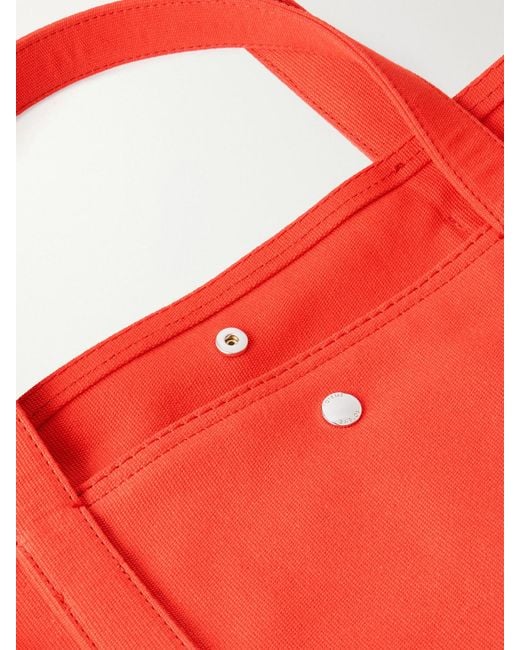 Totême Red Organic Cotton-Canvas Tote