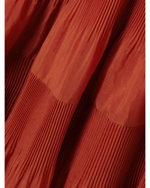 billie crepe strapless pleated midi dress Aneesha Strapless Pleated Midi Dress