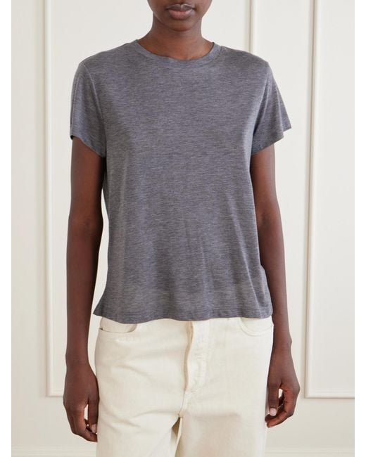 Agolde Gray Adine Lyocell-Jersey T-Shirt