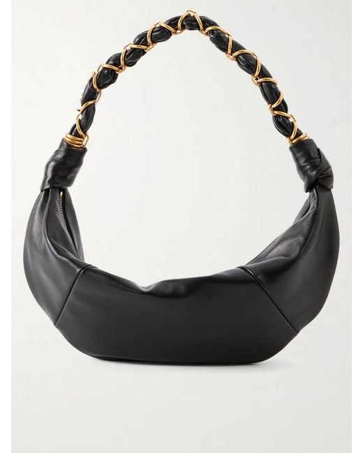 Saint Laurent Black Amalia Leather Shoulder Bag