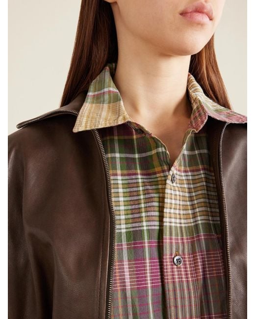 Aimé Leon Dore Gray Checked Cotton Shirt