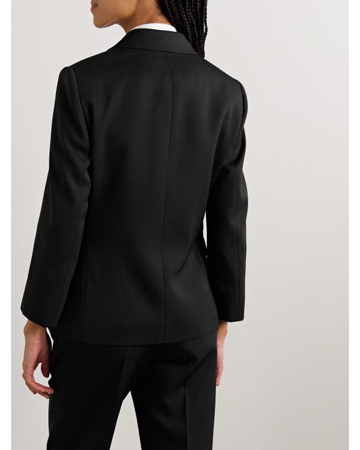 The Row Black Eudora Wool-Gabardine Blazer