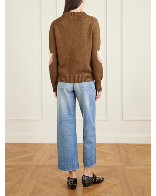 Chloé Pink Intarsia Wool Sweater