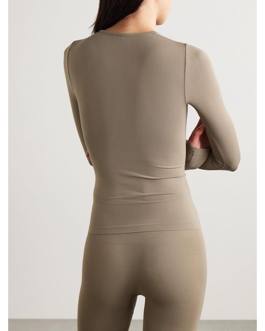 Skims Natural Soft Smoothing Seamless Long Sleeve T-Shirt