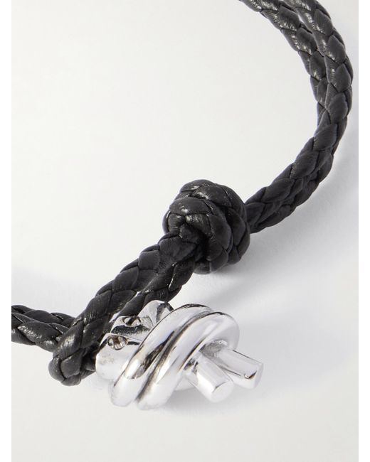 Bottega Veneta Brown Intrecciato Leather And Bracelet
