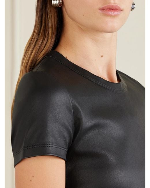 Stouls Black Leather T-Shirt
