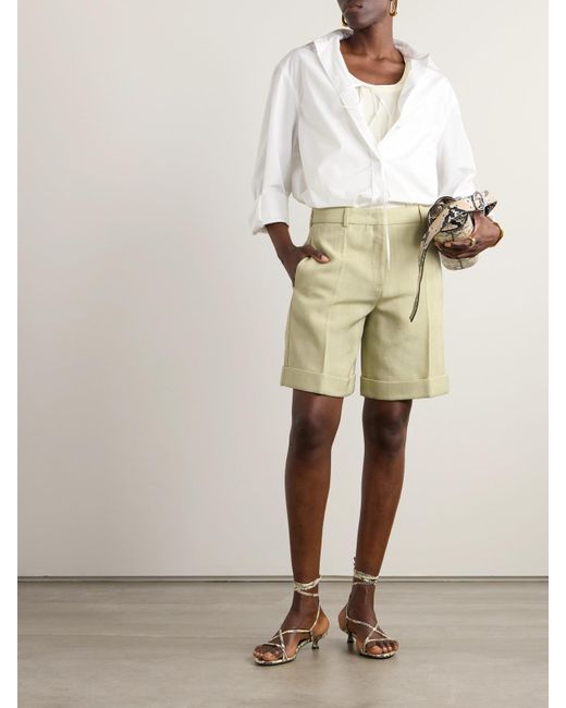 Jil Sander Natural Crepe Shorts