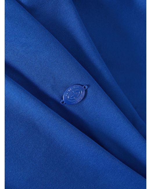 Goldbergh Blue Serena Stretch Recycled-Jersey Half-Zip Top