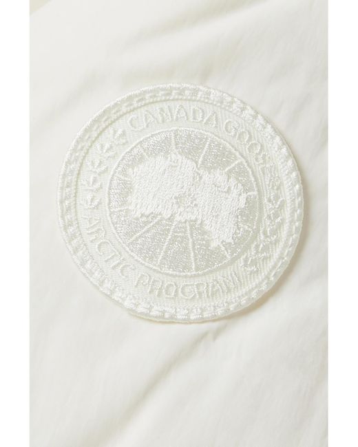 Canada Goose White Marlow Hooded Quilted Ventera Down Jacket