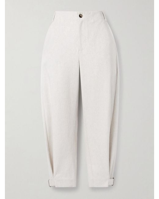Proenza Schouler White Kay Cotton-Blend Gabardine Tapered Pants