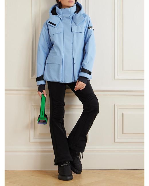 Mackage Blue Iclyn-R Hooded Appliquéd Down Ski Jacket
