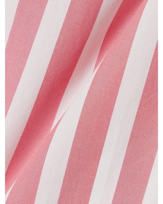 Suzie Kondi Red Banker Striped Cotton-Poplin Shorts