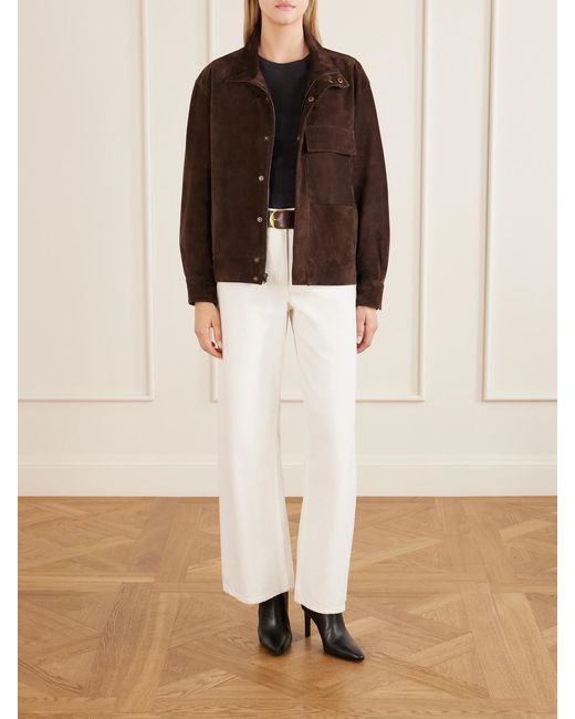 Nili Lotan Brown Cirque Suede Jacket
