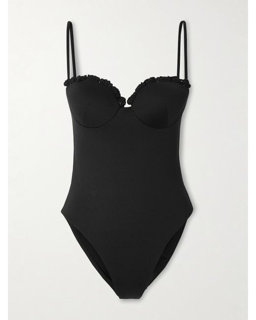 Maillot De Bain À Armatures Et À Finitions En Crochet Magda Butrym en coloris Black