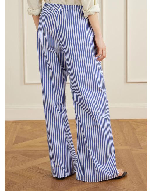 La Ligne Blue Striped Cotton Pants