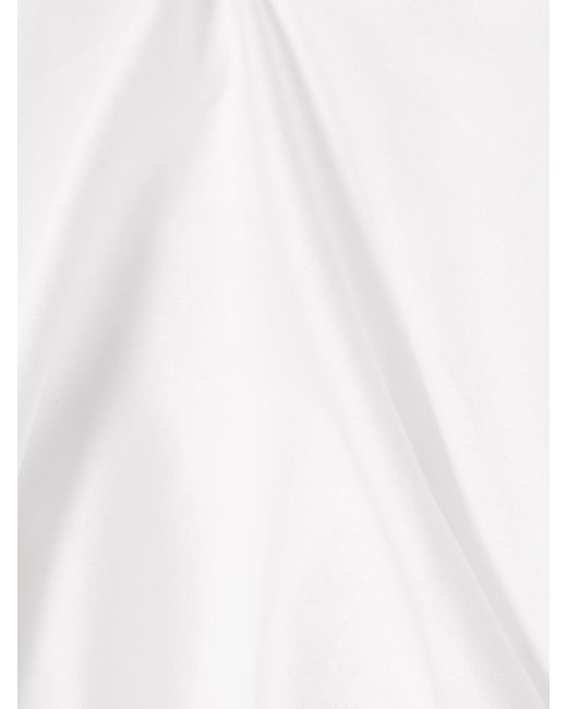 Haut Raccourci En Popeline De Coton À Fronces Yoko Leset en coloris White