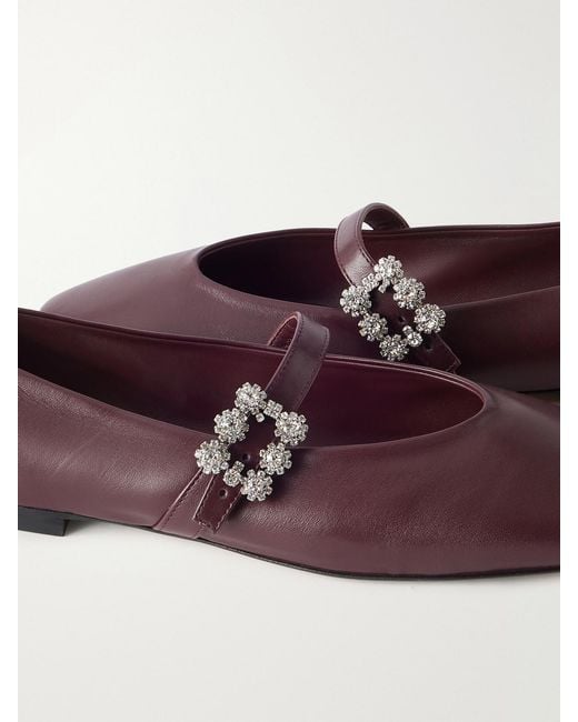 Roger Vivier Red Efflorescence 10 Crystal-Embellished Ballet Flats