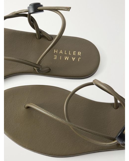 Jamie Haller Natural The String Theory Leather Thong Sandals
