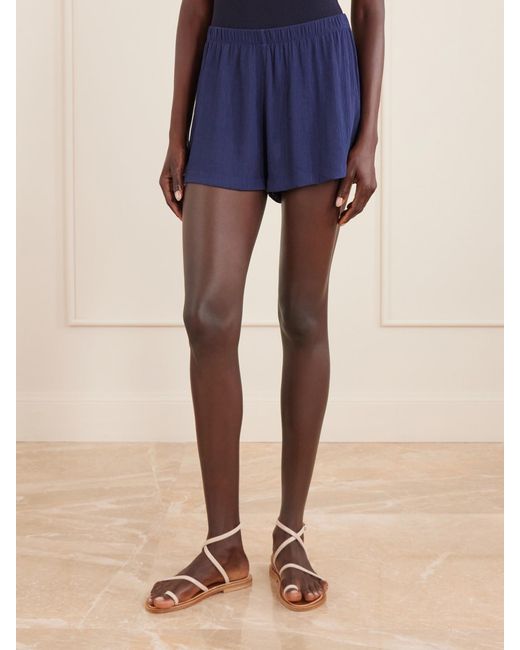 Away That Day Blue Maldives Gauze Shorts