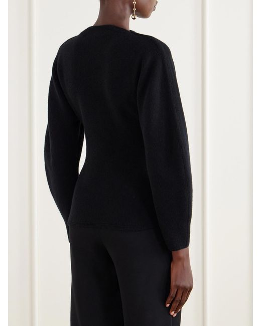 Carolina Herrera Black Wool And Cashmere-Blend Sweater