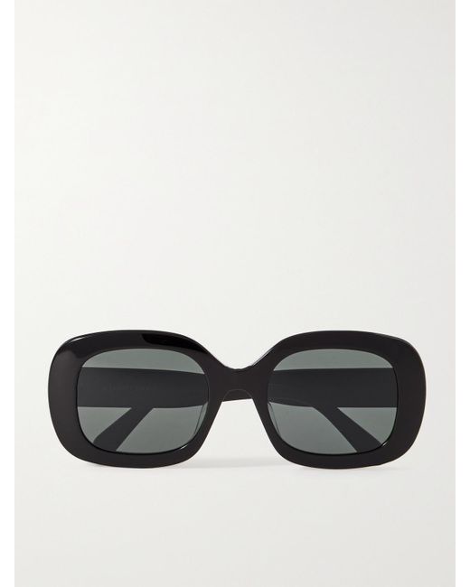 Céline Black Triomphe Oval-Frame Acetate Sunglasses
