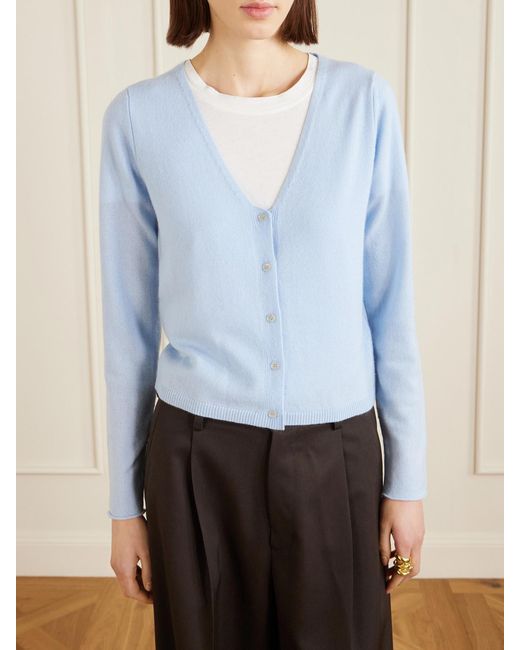 Allude Blue Cashmere Cardigan
