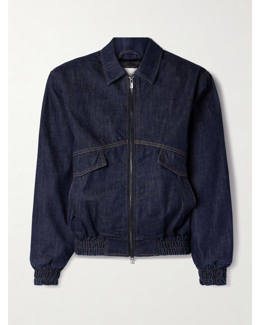 Magda Butrym Blue Bomberjacke Aus Denim