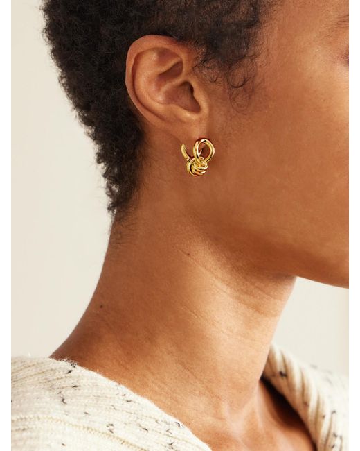 Bottega Veneta Metallic Plated Earrings