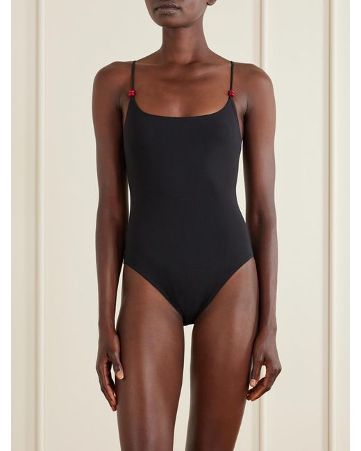 Lido Black Ventiquattro Embellished One-Piece