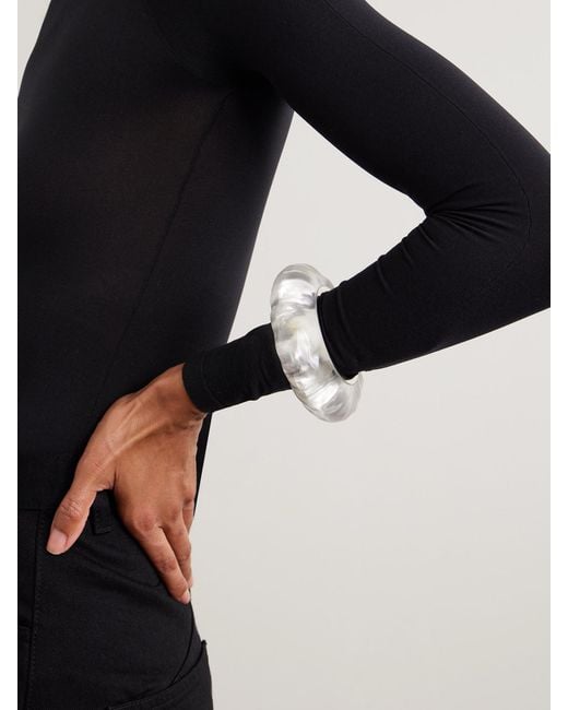 Alaïa White Bumper-Tone And Plexiglas Cuff