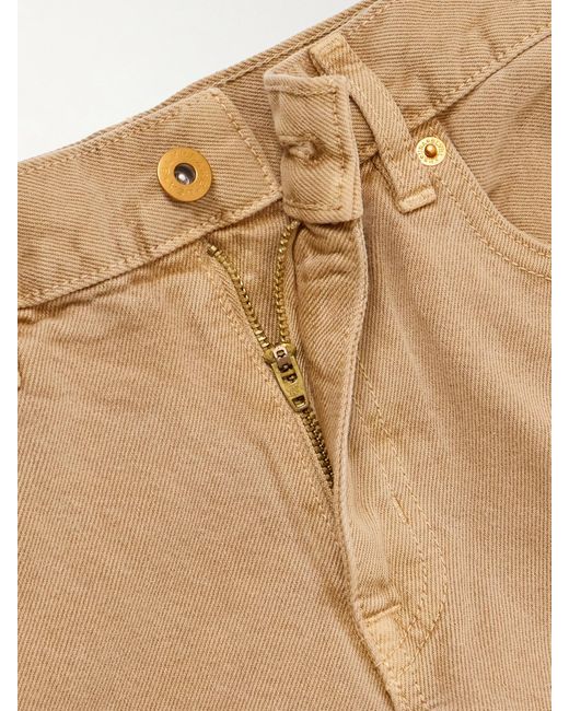 SLVRLAKE Denim Natural Mica Low-Rise Wide-Leg Organic Jeans