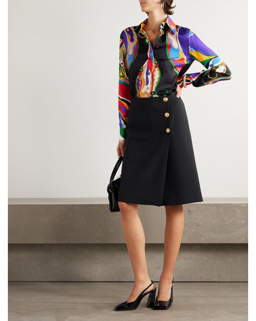 Emilio Pucci Multicolor Printed Silk-Twill Shirt