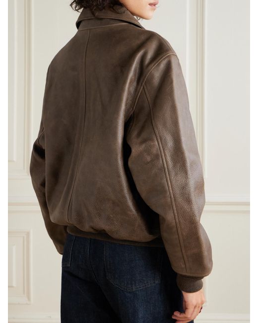 Aimé Leon Dore Brown Leather Jacket