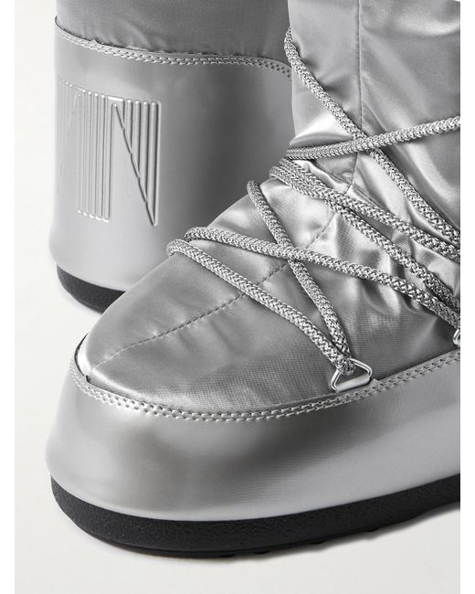 Après-Skis En Tissu Technique Et En Pvc Métallisés Icon Glance Moon Boot en coloris Gray