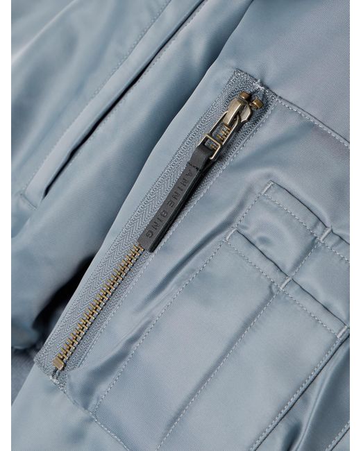 Anine Bing Blue Leon Padded Shell Bomber Jacket