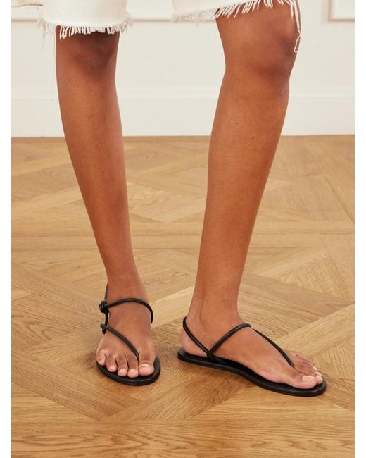 Jamie Haller Natural The String Theory Leather Thong Sandals