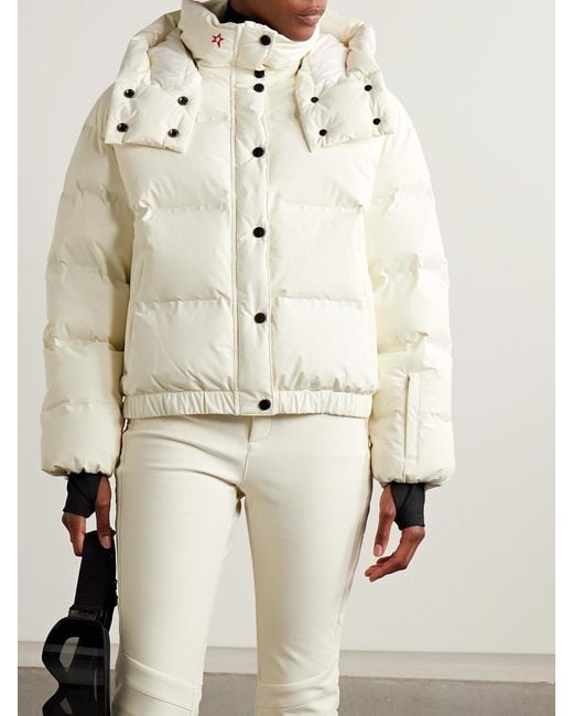 Perfect Moment Natural Polar Flare Hooded Down Ski Jacket