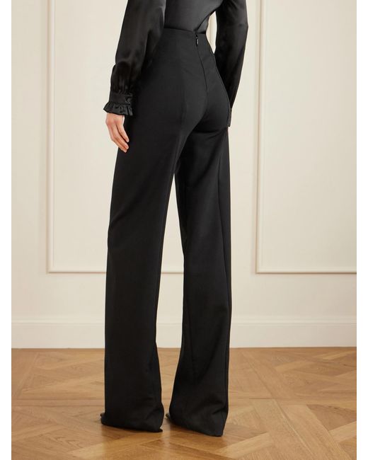 Gucci Black Wool-Blend Straight-Leg Pants