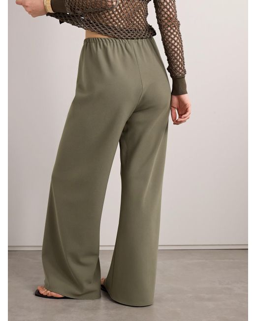 La Ligne Green Colby Recycled-Crepe Wide-Leg Pants