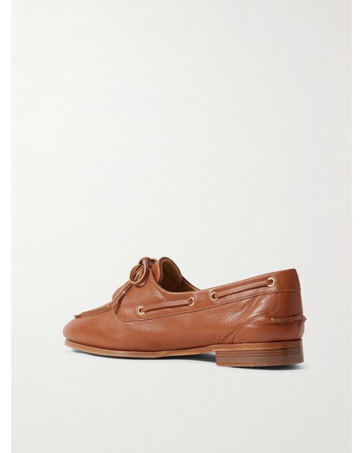 Bally Brown Pathy Leather Boat Shoes