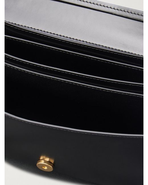 Jil Sander White File Small Leather Shoulder Bag