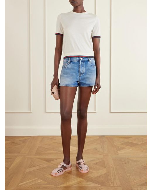Gucci Pink Fisherman Embellished Rubber Sandals
