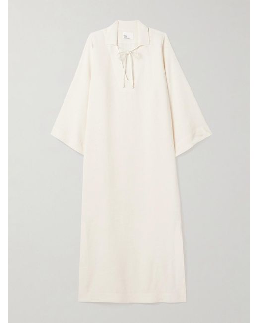 Lisa Marie Fernandez White Shantung Maxi Dress