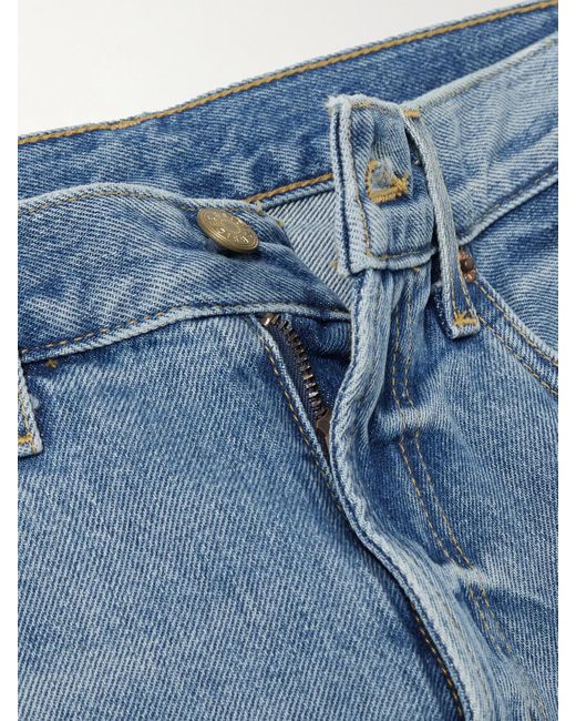 B Sides Blue Marcel Mid-Rise Straight-Leg Jeans